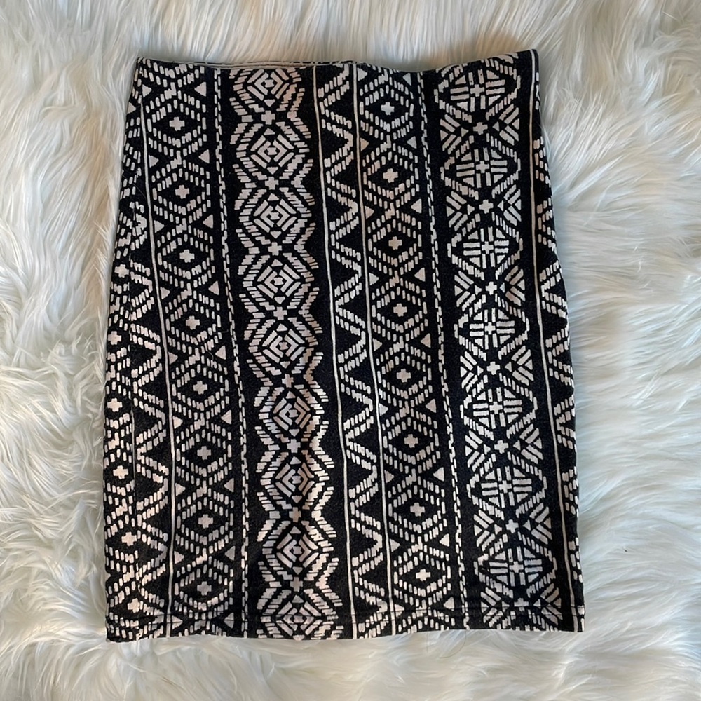 High waisted mini skirt